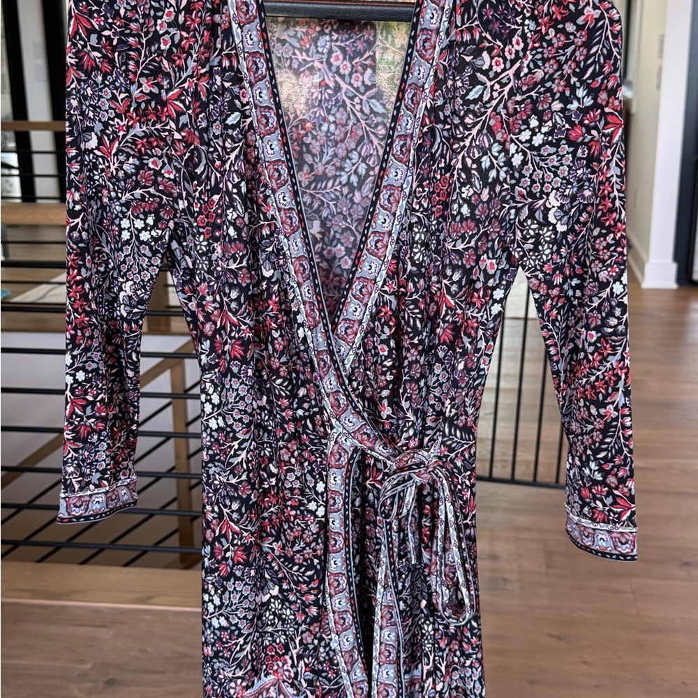 BCBGMaxAzria Multicolor Floral Wrap Dress
